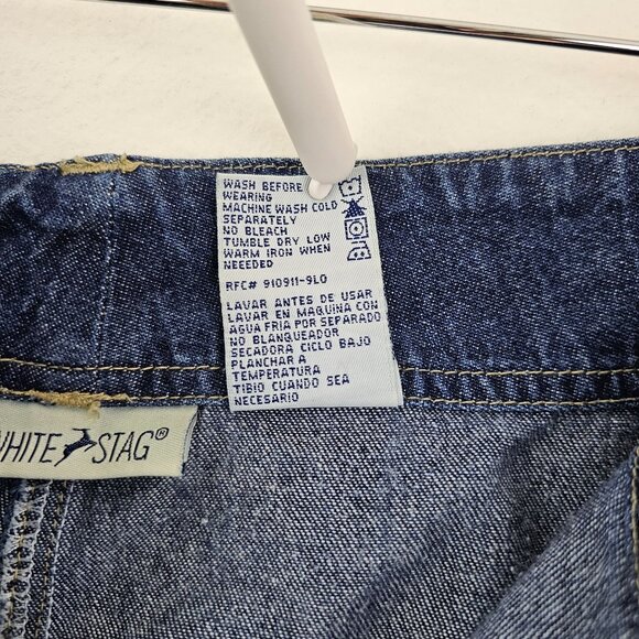 VTG White Stag Womens Midi Denim Skirt Sz 16 Blue Jean Pockets Modest Classic - Picture 9 of 9